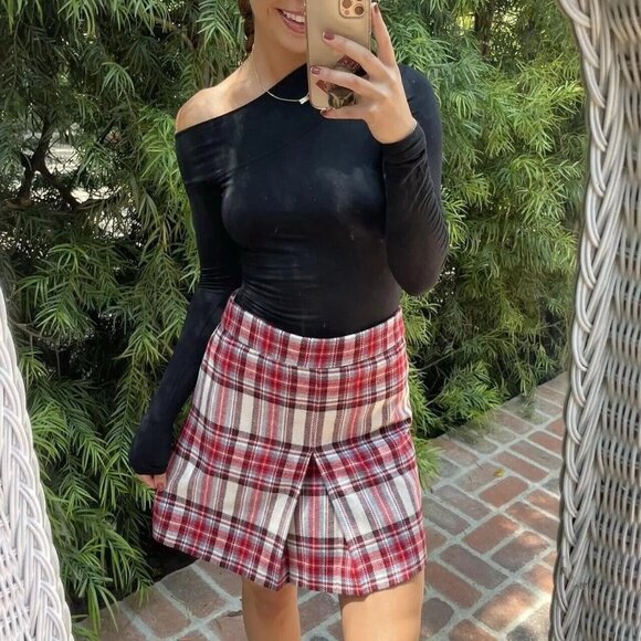 J. Crew Dresses & Skirts - J.Crew Nello Gori Skirt Plaid Wool Blend Pleated Mini Lined